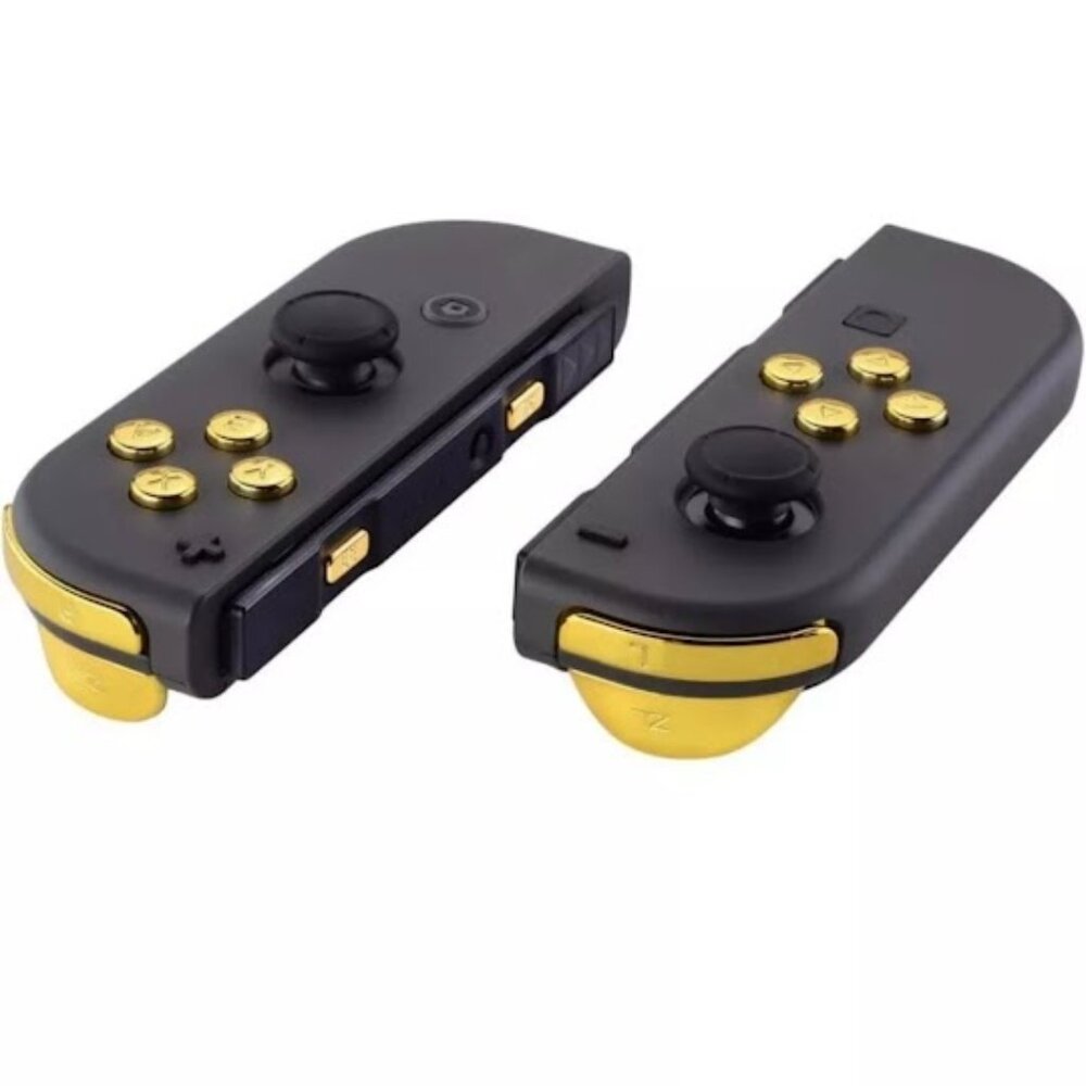eXtremeRate DIY Full Set Buttons for Nintendo Switch & Switch OLED, Chrome Gold